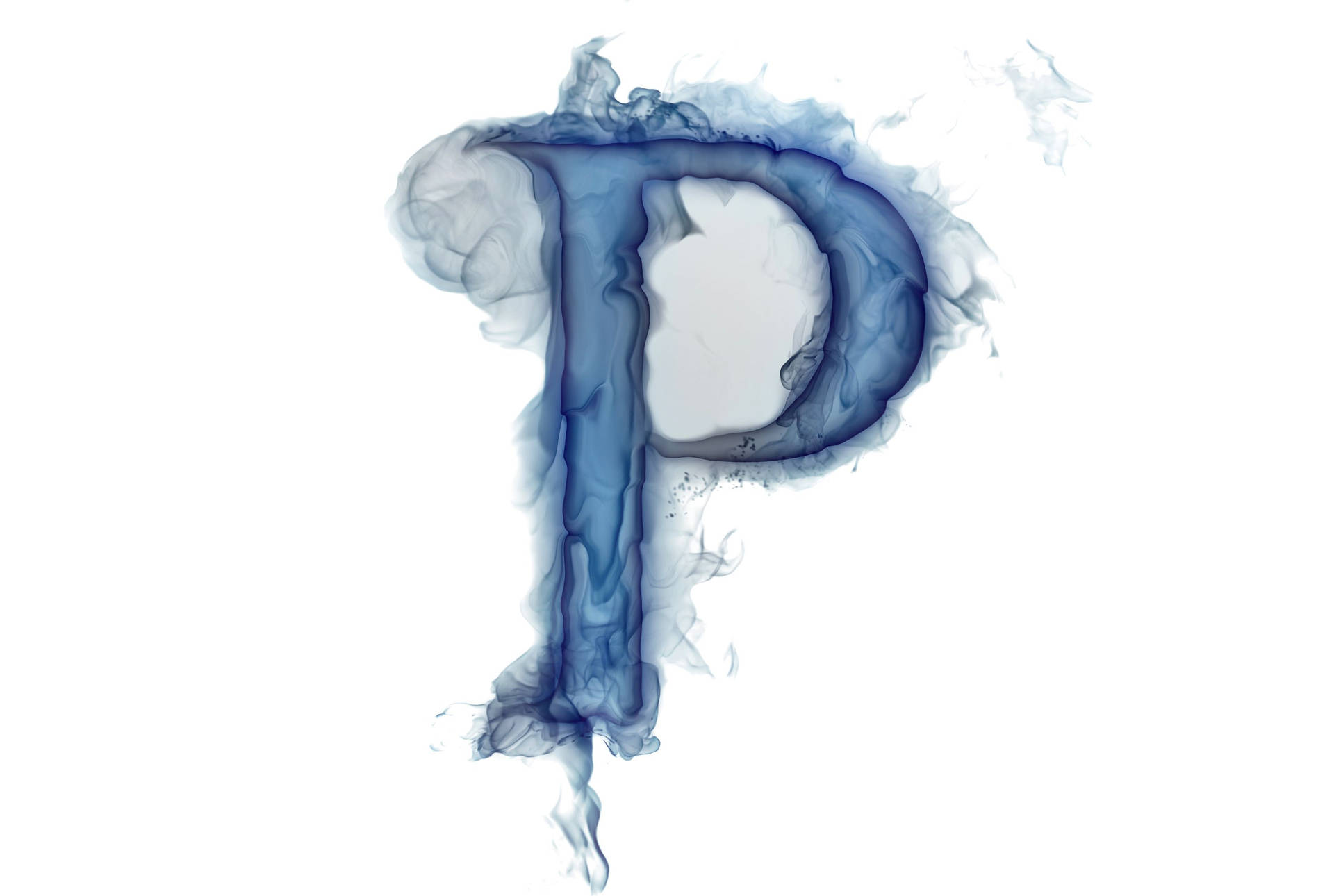Smoky Blue P Letter