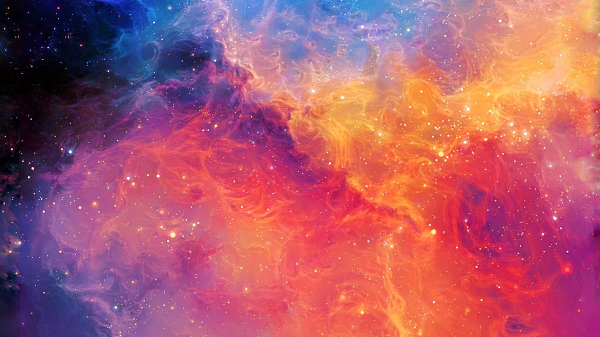 Smoky-Looking Rainbow Galaxy Wallpaper