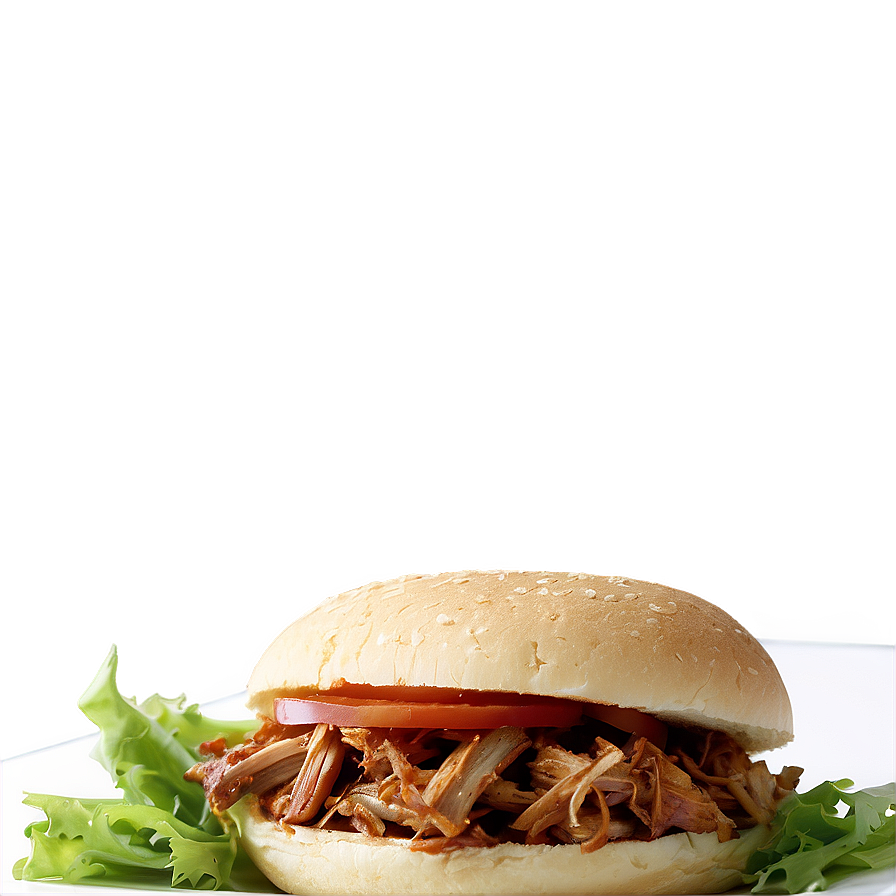 Smoky Pulled Pork Burger Png Rvd14 PNG