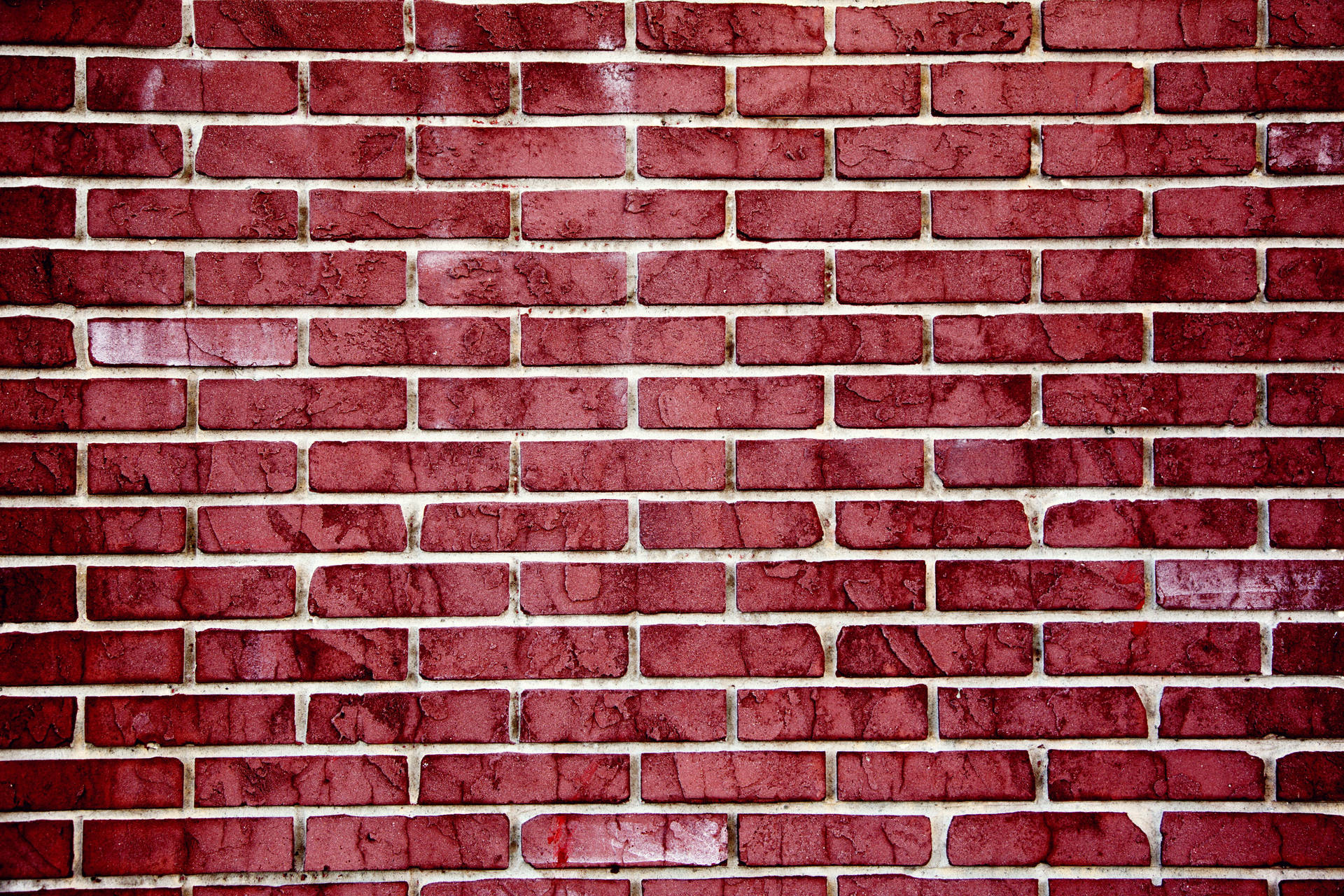 Smooth Red Brick Wall Wallpaper