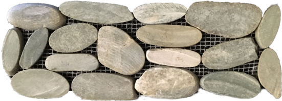 Smooth River Rock Cobblestone Mat PNG