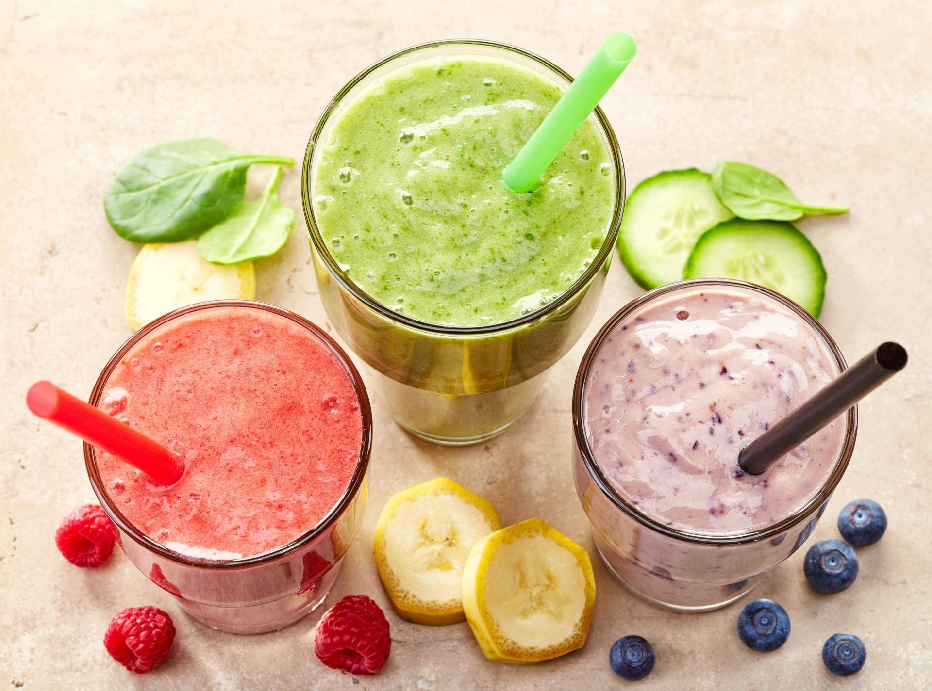 Smoothies Top View Wallpaper