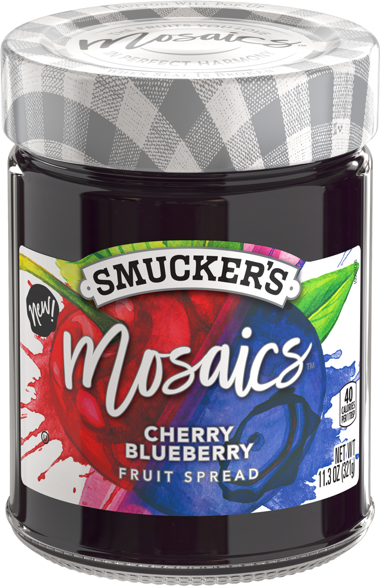 Smuckers Mosaics Cherry Blueberry Fruit Spread PNG