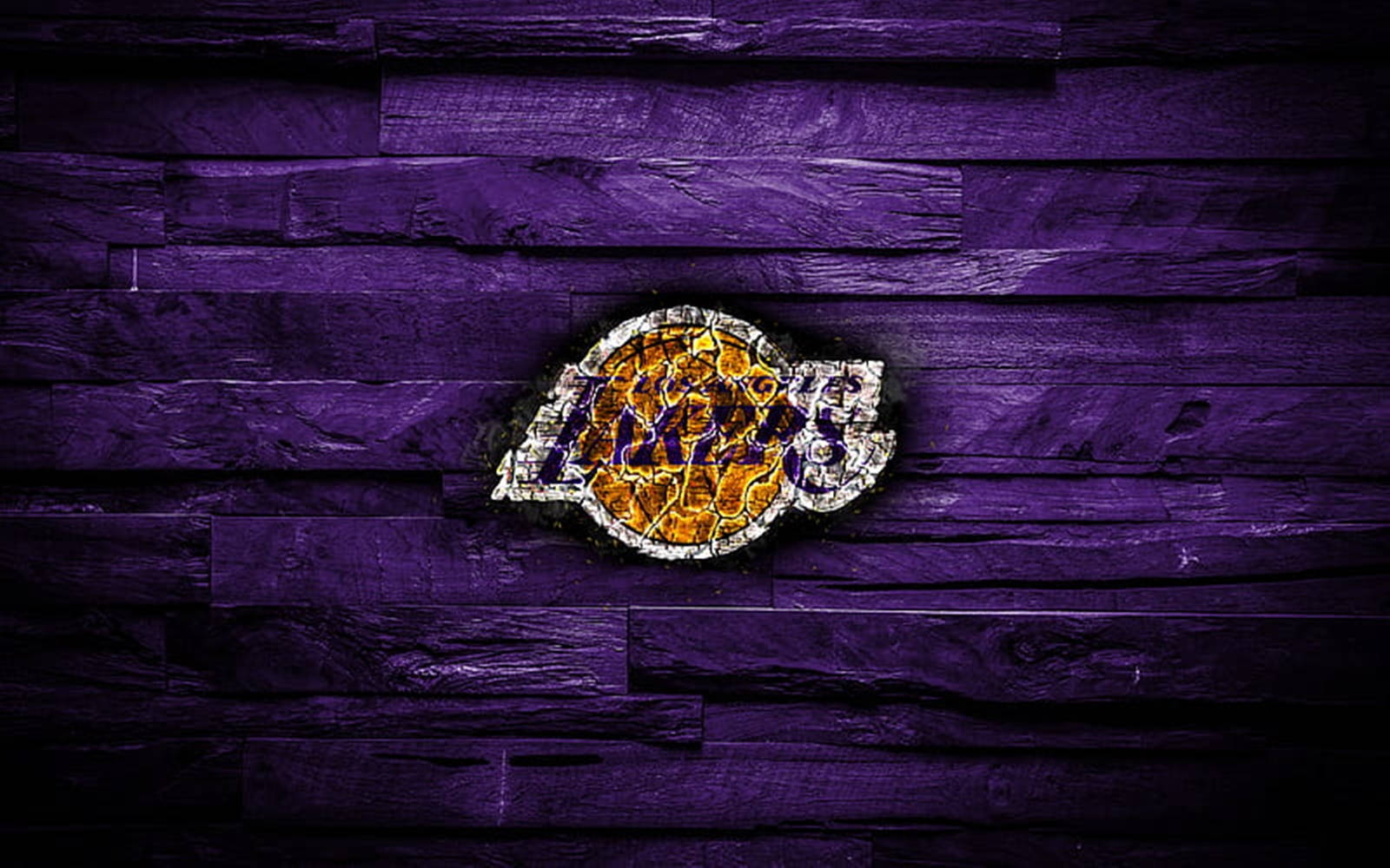 Smudget Lakers Logo på mørk lilla Wallpaper