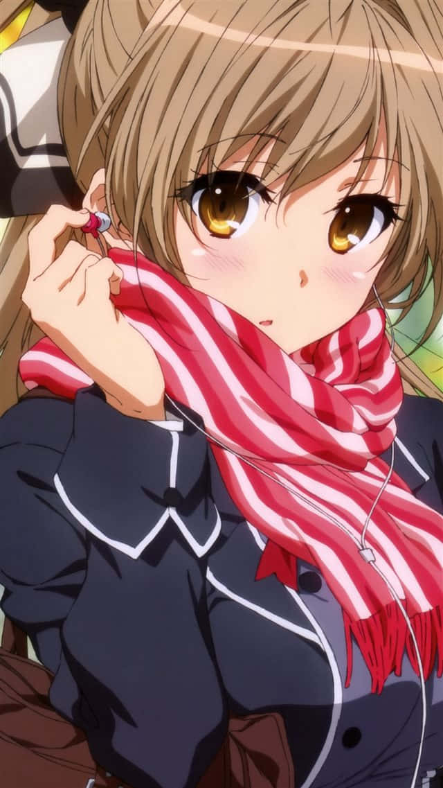 Smug Face Of The Cool Anime Character With Red Scarf Wallpaper