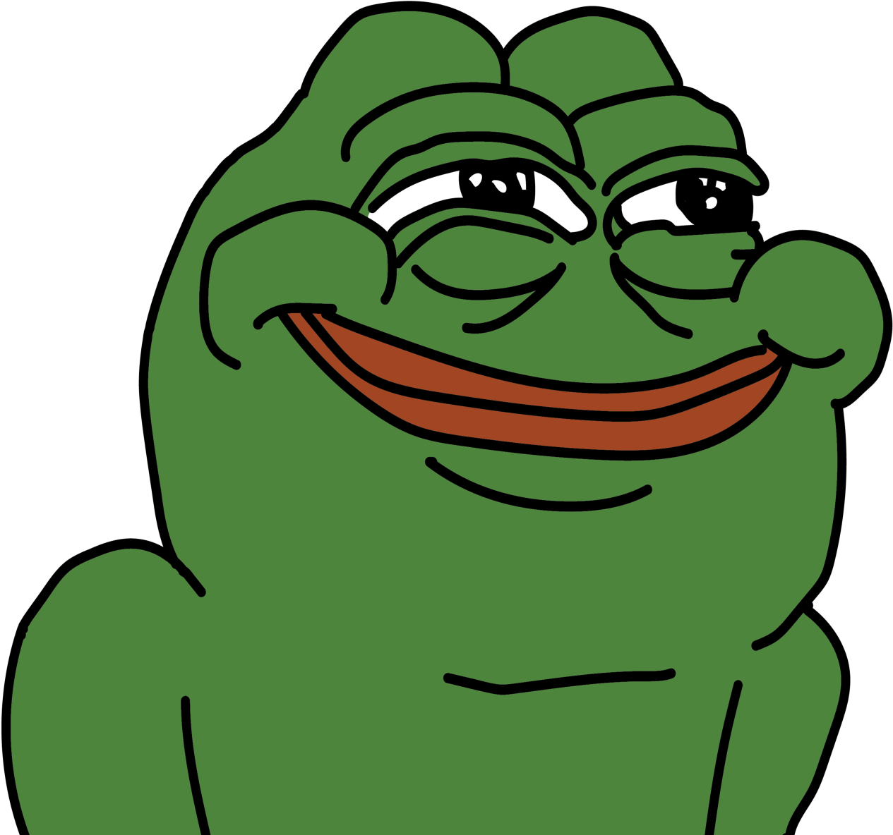 Smug Pepe Frog Meme PNG