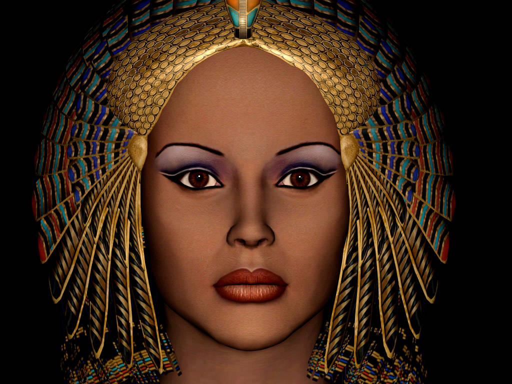 Smukt Ansigt Af Cleopatra Wallpaper