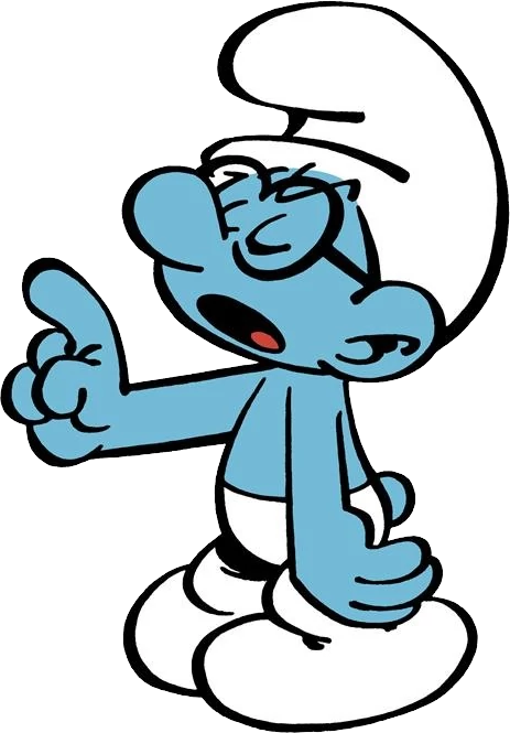 Smurf Character Thumbs Up PNG