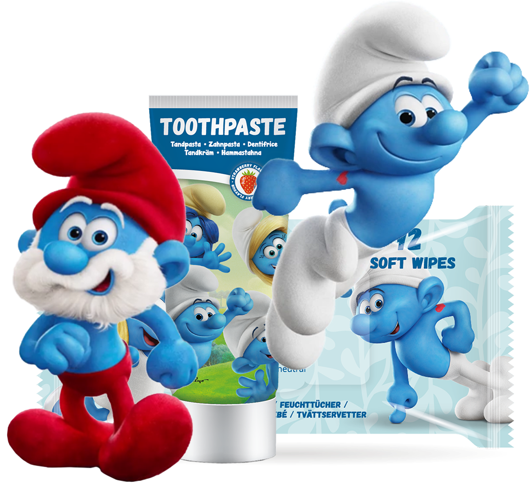 Smurfs Promoting Hygiene Products PNG