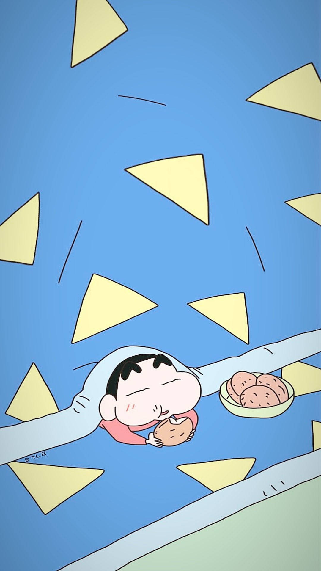 Snacking Shinchan Aesthetic Picture