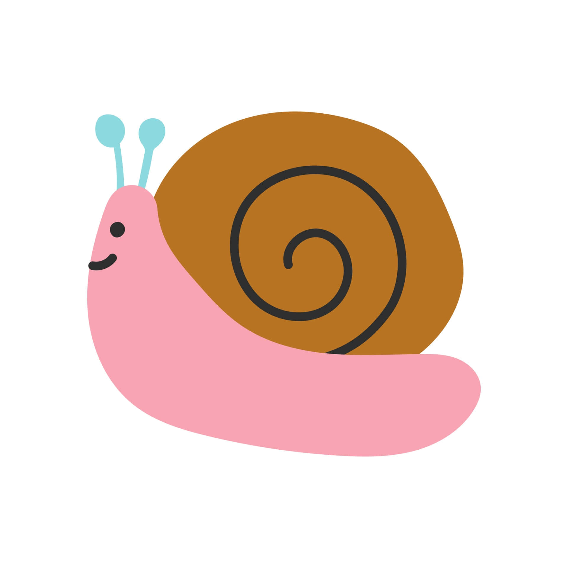 A Snail Carrying Its House on Its Back