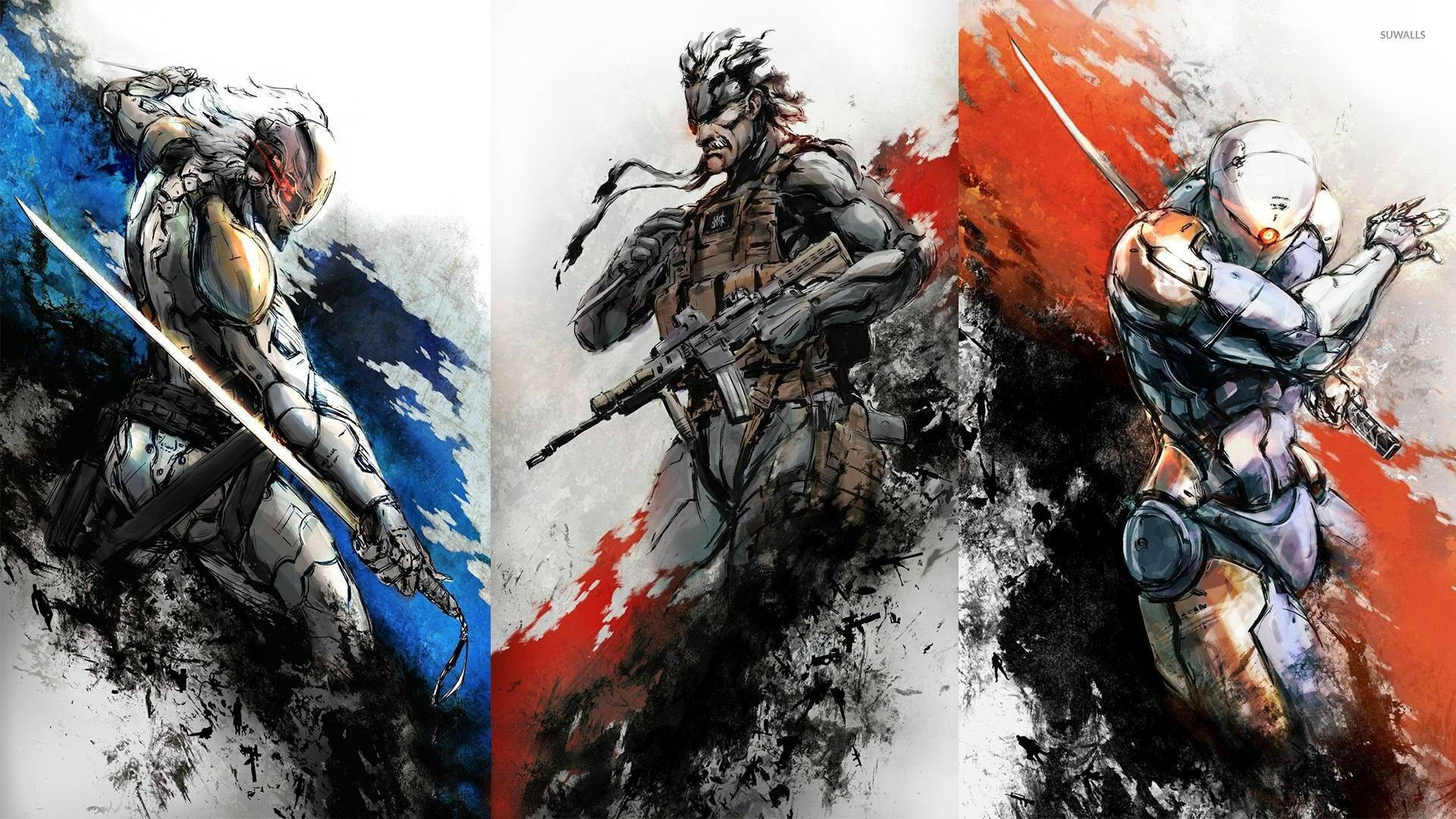 Snake and his team of Ninjas ready for action in Metal Gear Solid Wallpaper