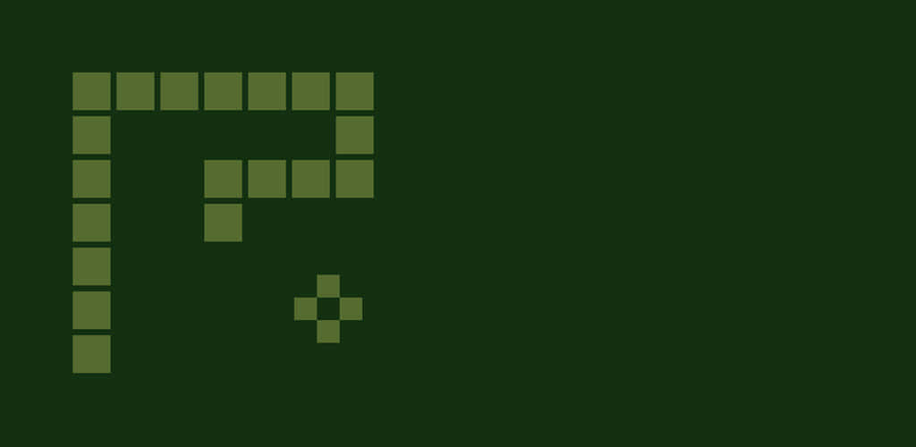 A Green Square With A Pixelated Image