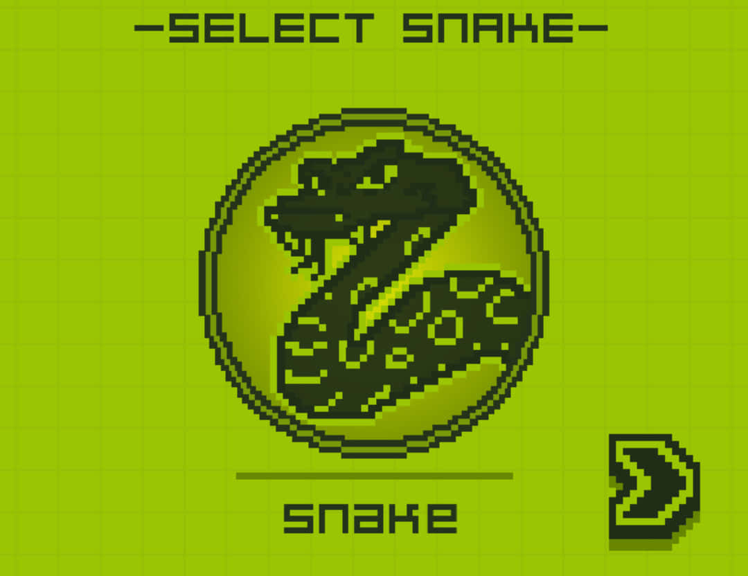 A Green Pixel Snake With The Words Select Snake