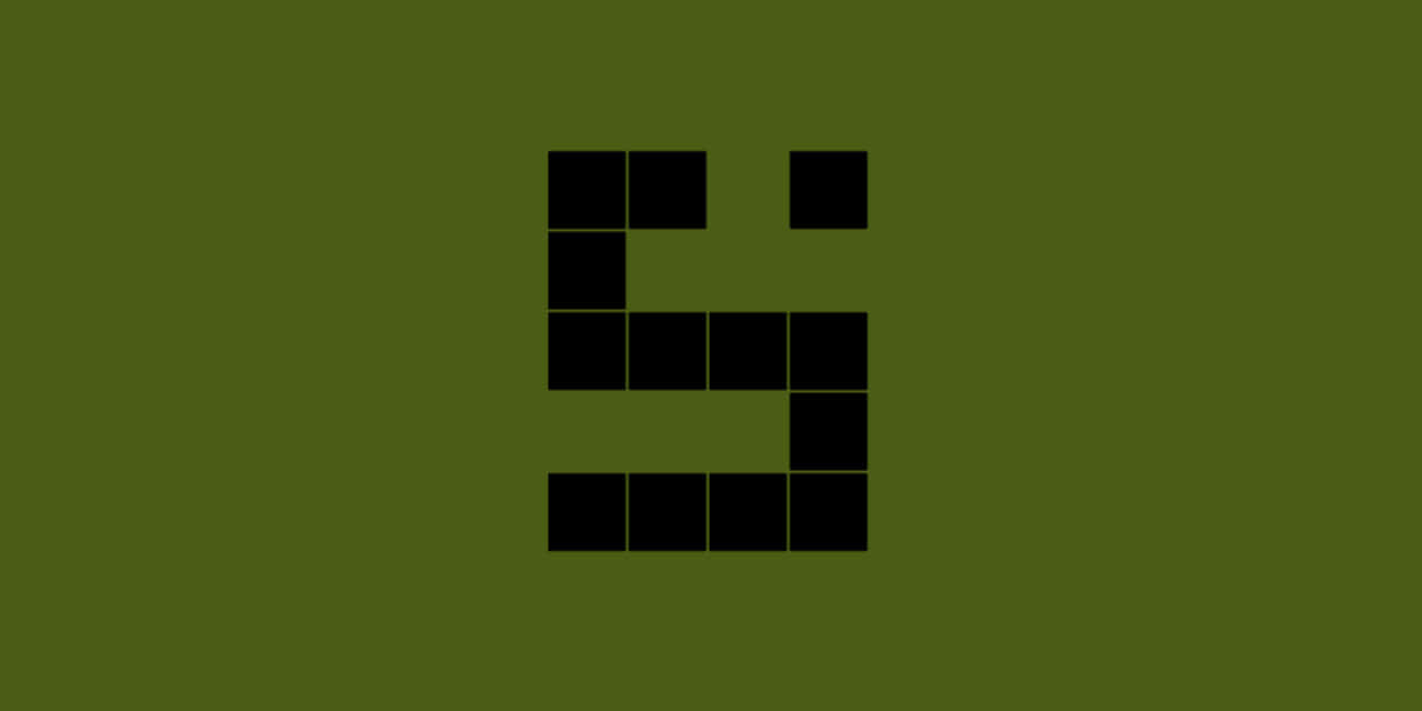 A Black Square With A Green Background