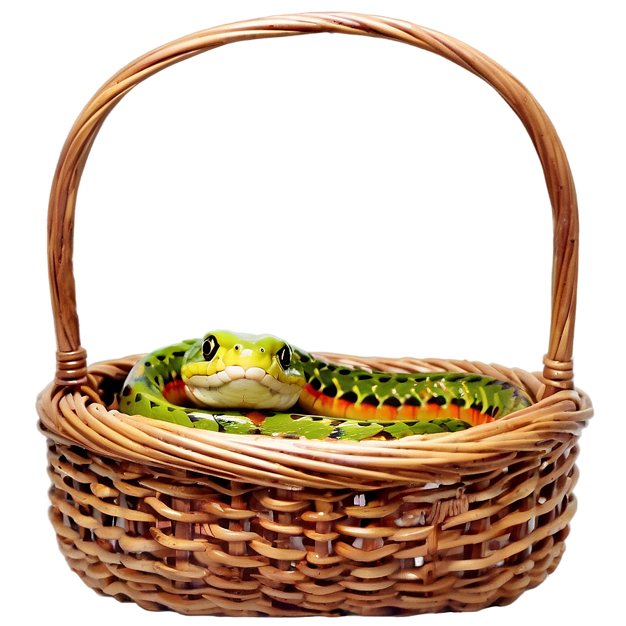 Snake In A Basket Png 05032024 PNG