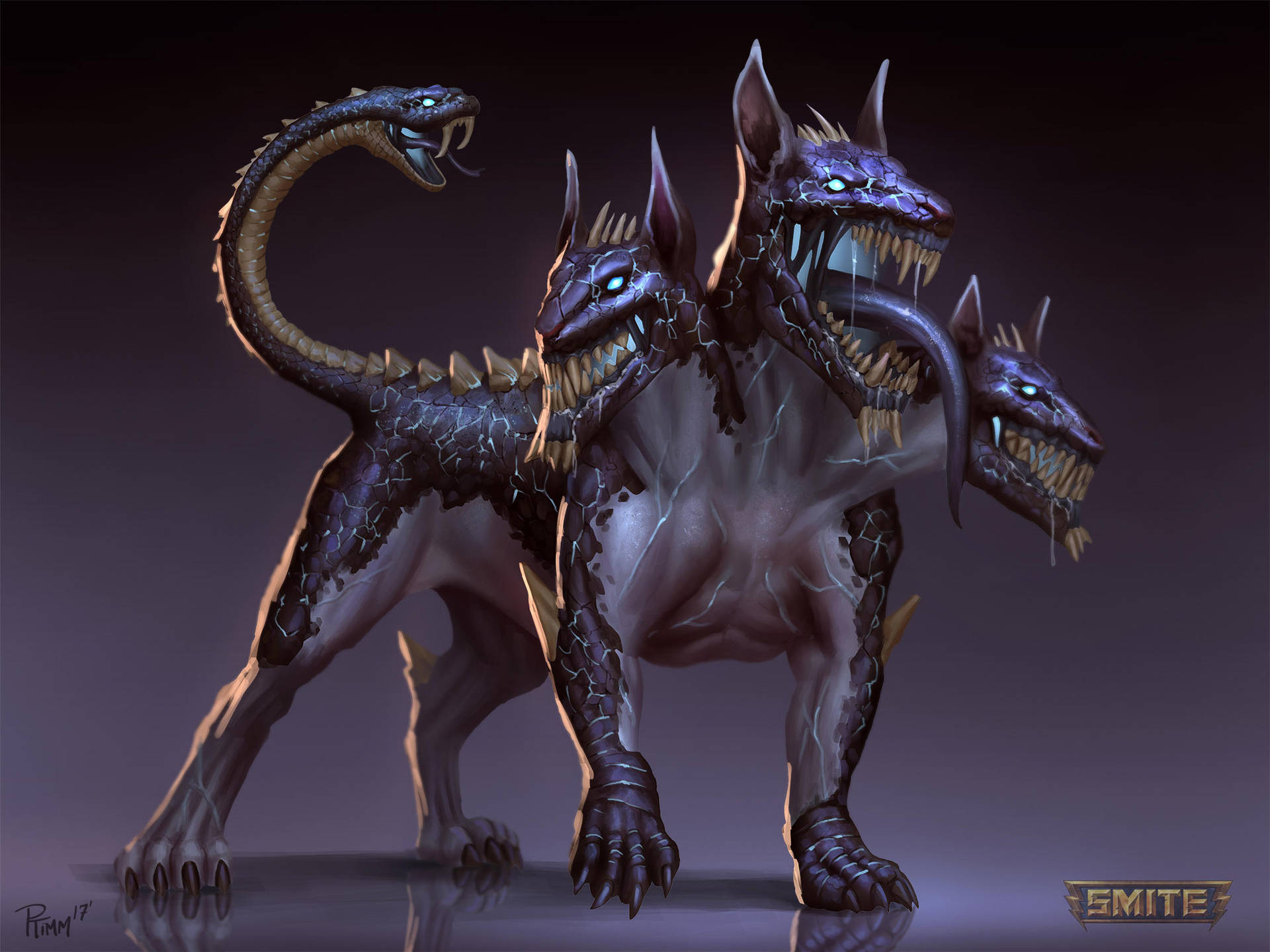 Snake Tailed Cerberus Background
