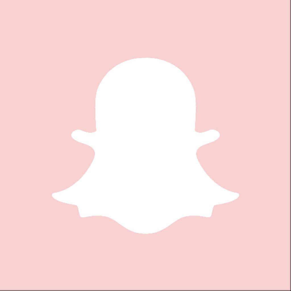 Snapchat Logo On A Pink Background