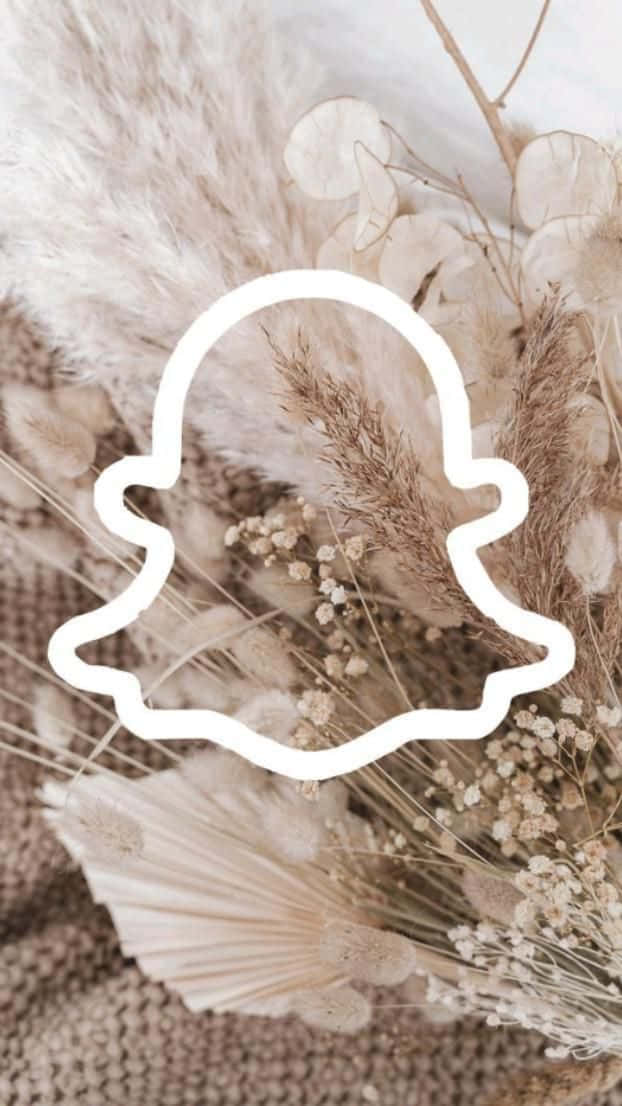 Snapchat - A White Silhouette With A Flower In The Background