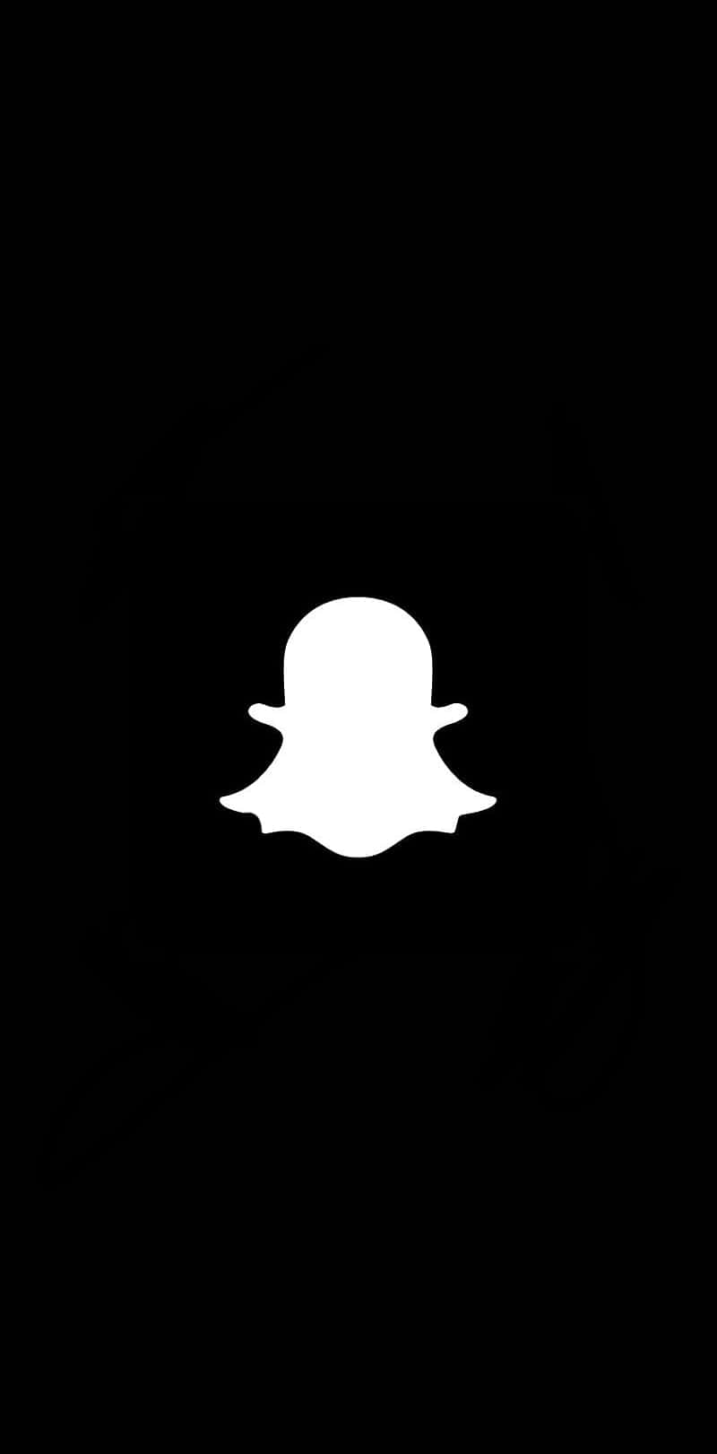 Snapchat Logo On A Black Background