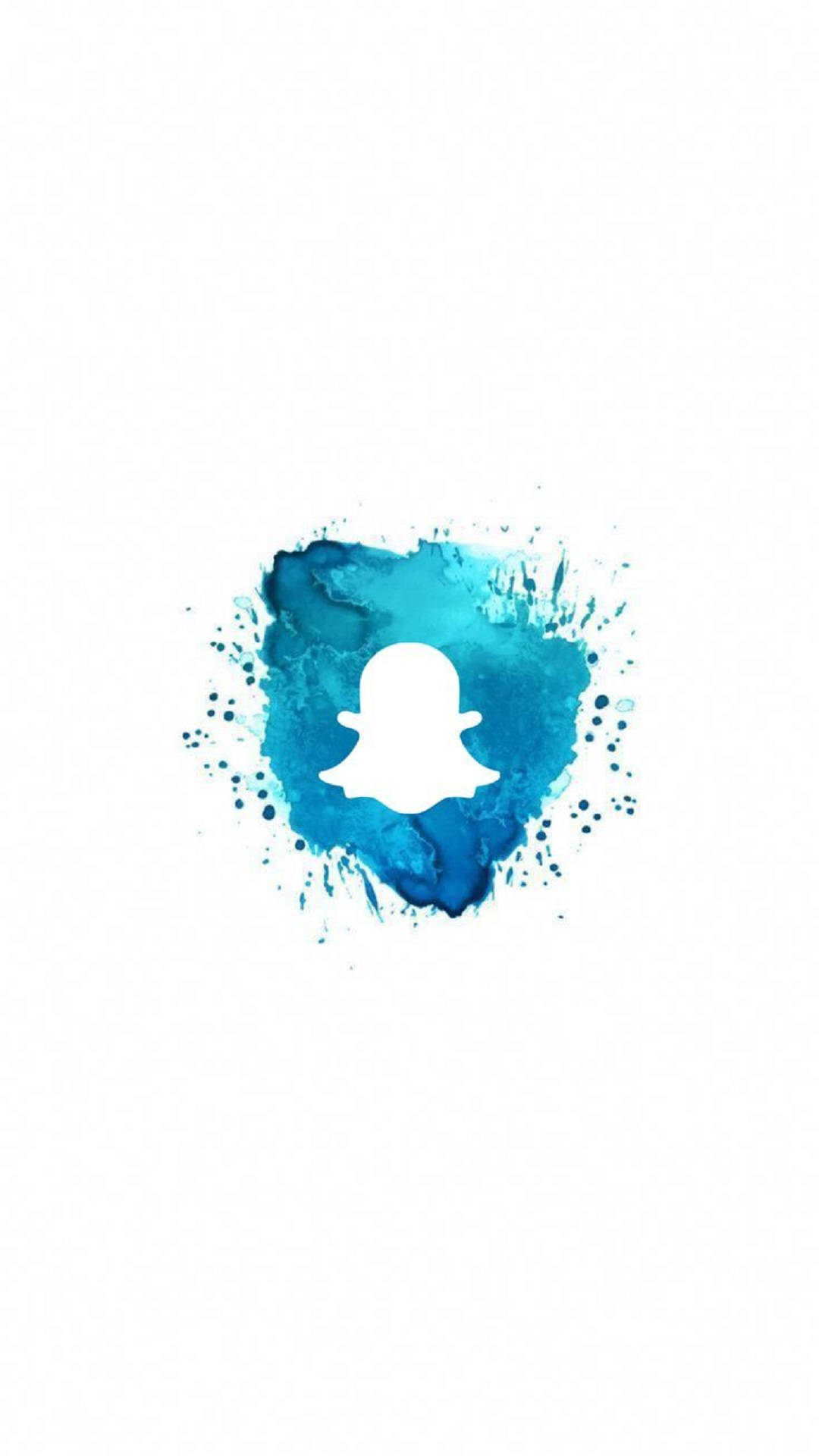 Snapchat Blue Watercolor Icon Wallpaper