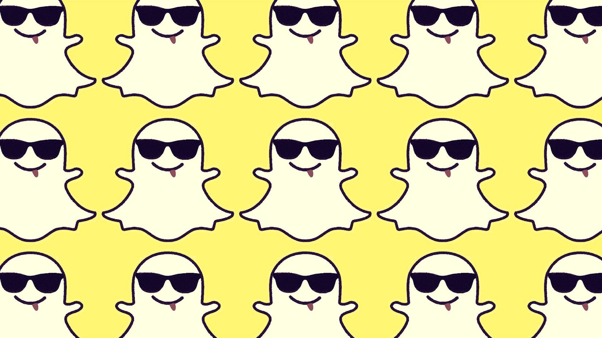 Snapchat Cool Ghost Pattern Wallpaper