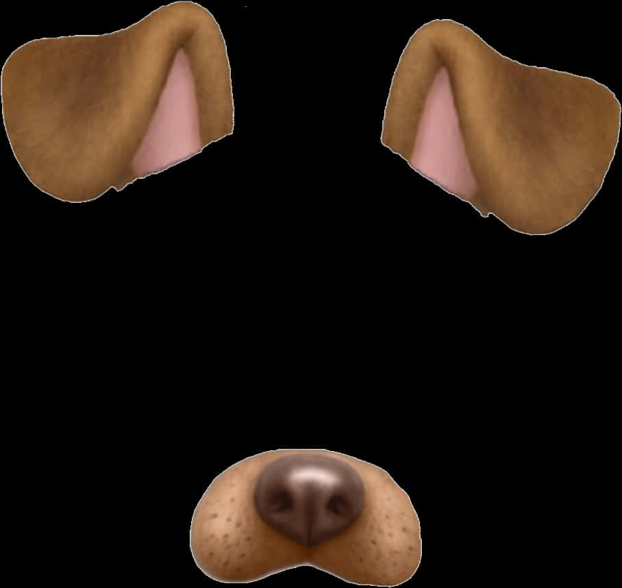 Snapchat Dog Filter Elements PNG