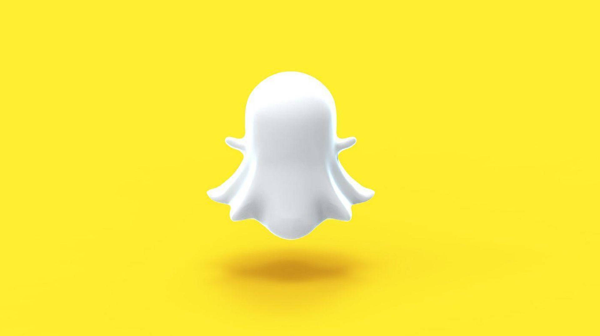 Snapchat Ghost 3D Logo Art Wallpaper