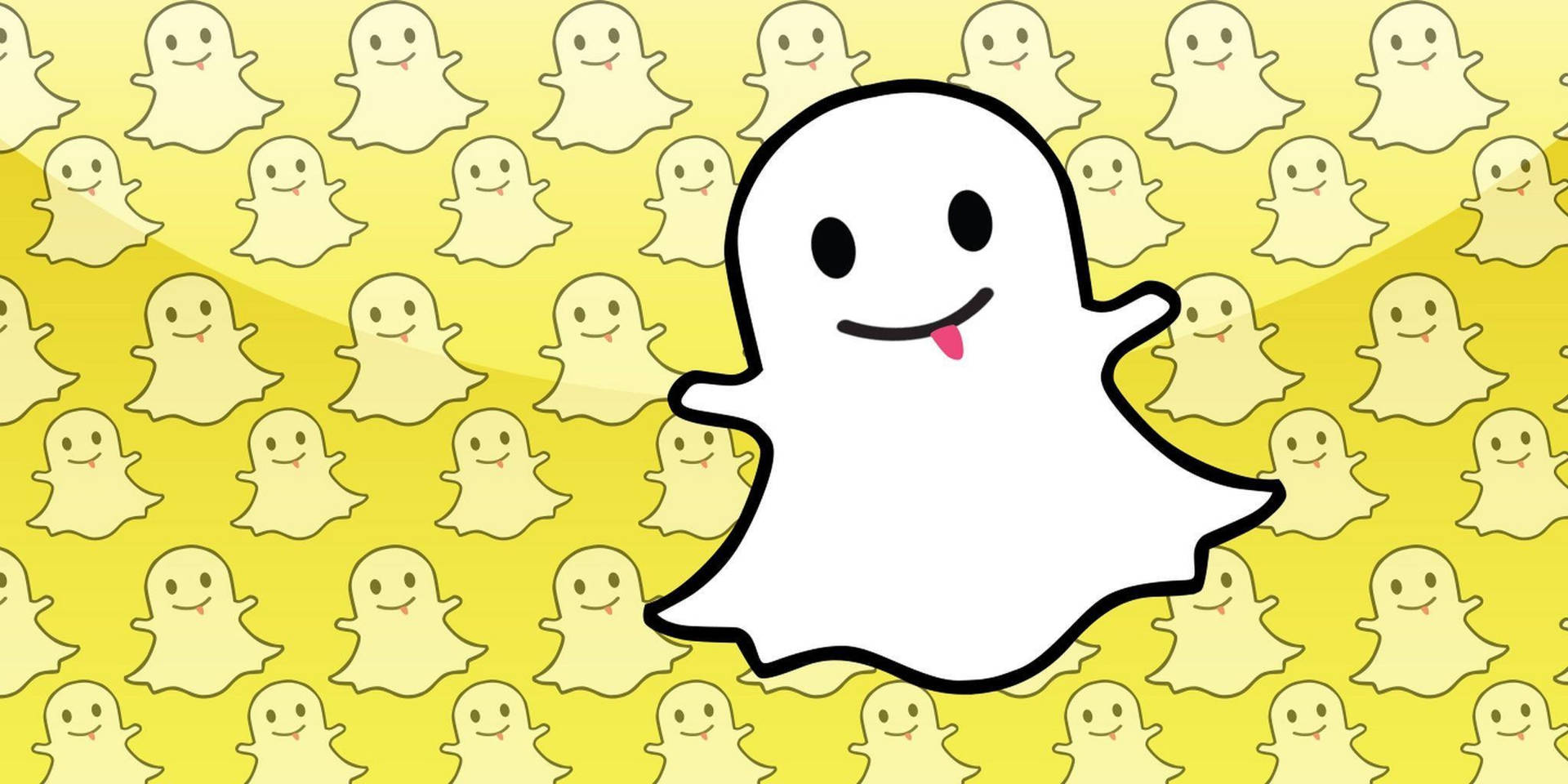 Snapchat Ghost Cartoon Pattern Wallpaper