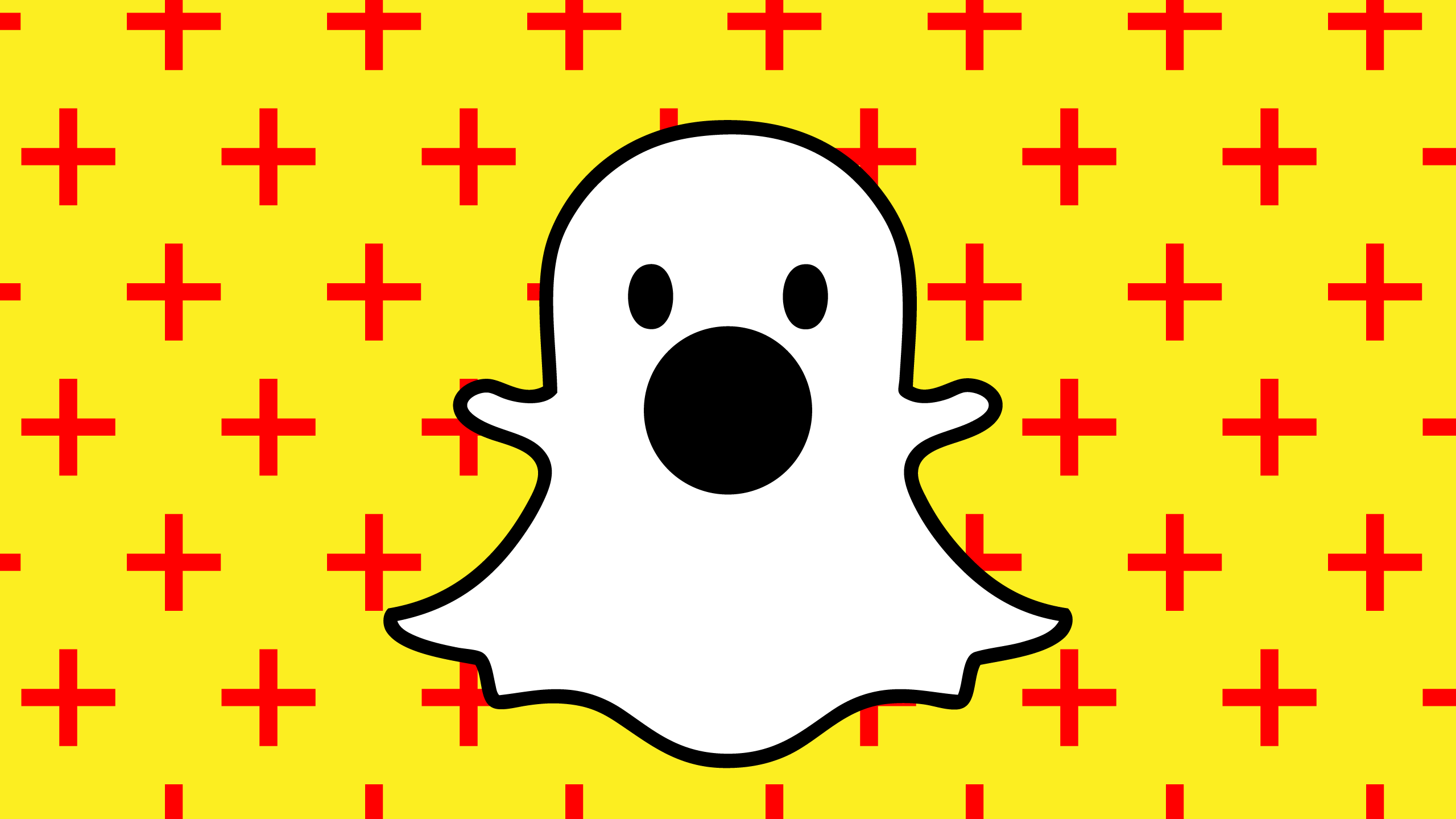 Snapchat Ghost Logo Yellow Background