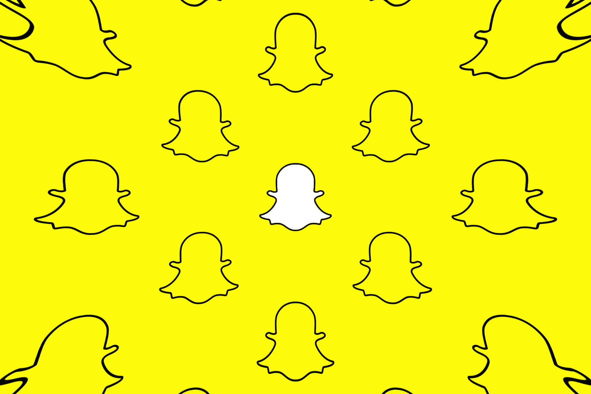 Snapchat Ghost Pattern Wallpaper