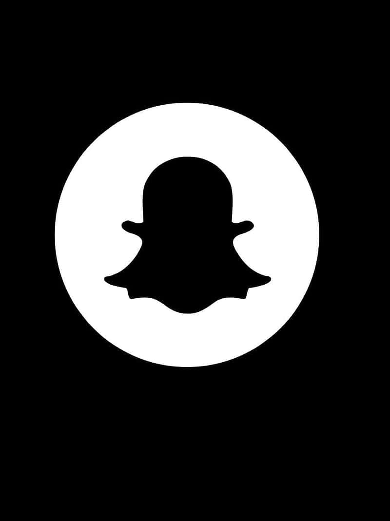 Snapchat Logo Blackand White Wallpaper