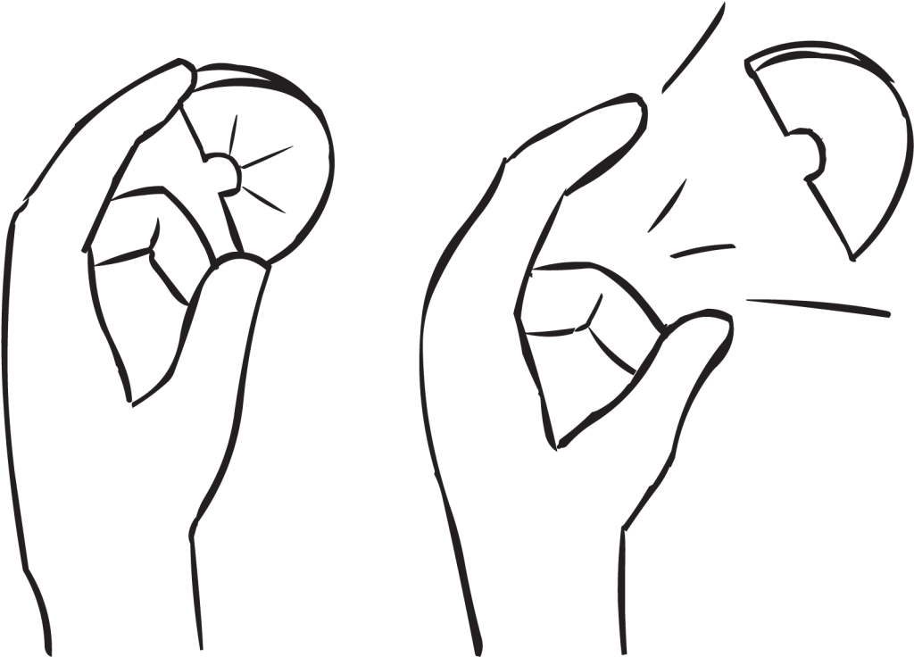 Snapchat Logo Hand Gesture Sketch PNG