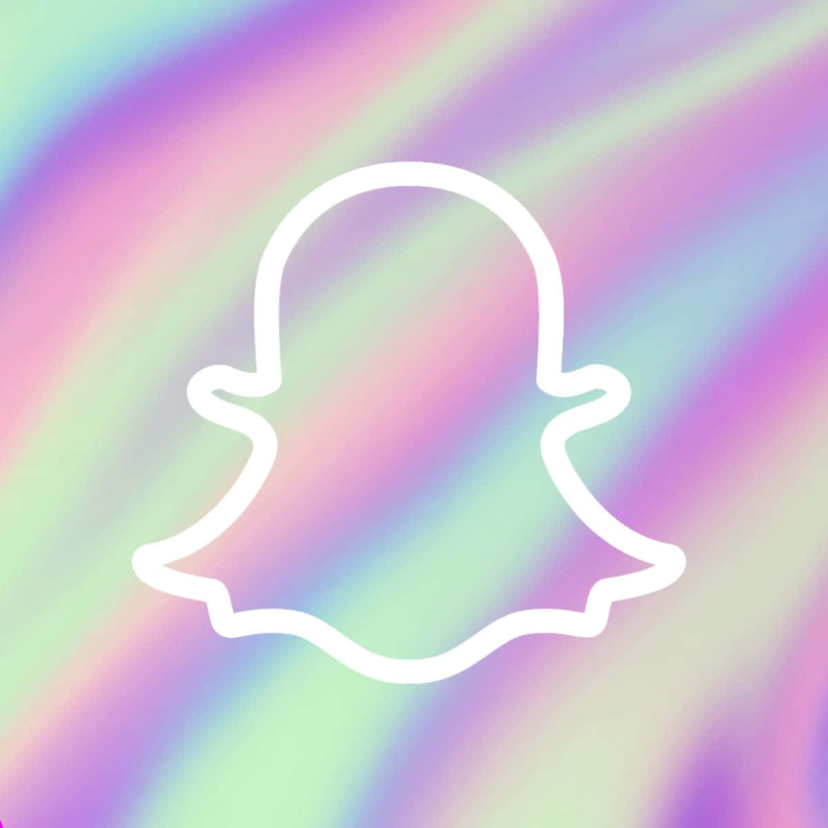 Snapchat Logo Holographic Background Wallpaper