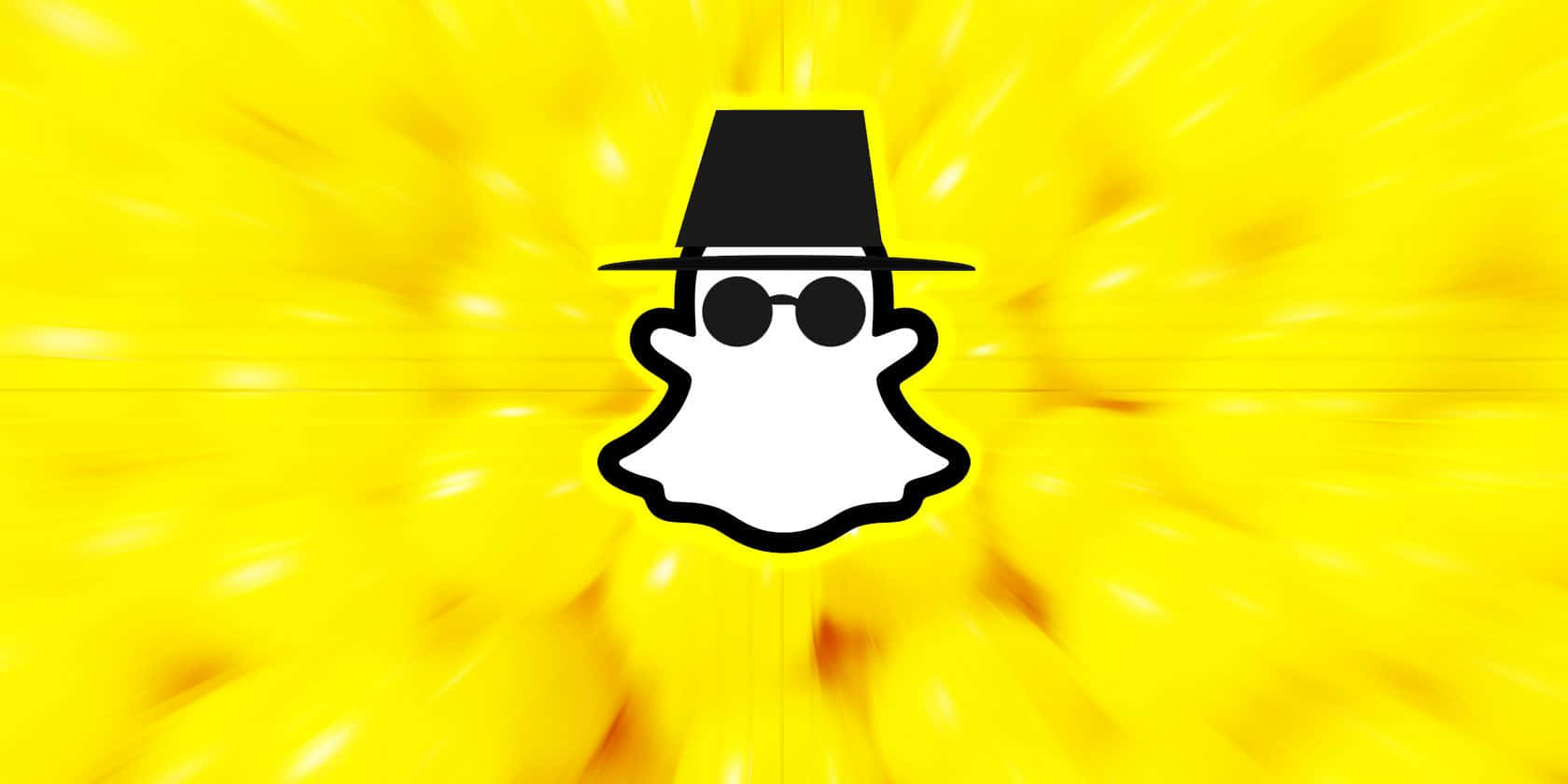 Snapchat Logo Stylizedwith Hatand Sunglasses Wallpaper