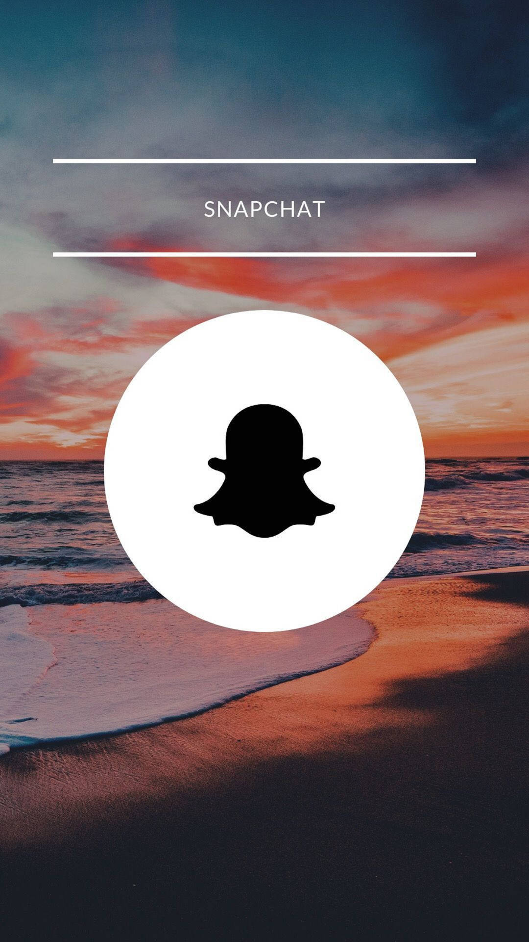 Snapchat Logo Sunset Aesthetic Wallpaper