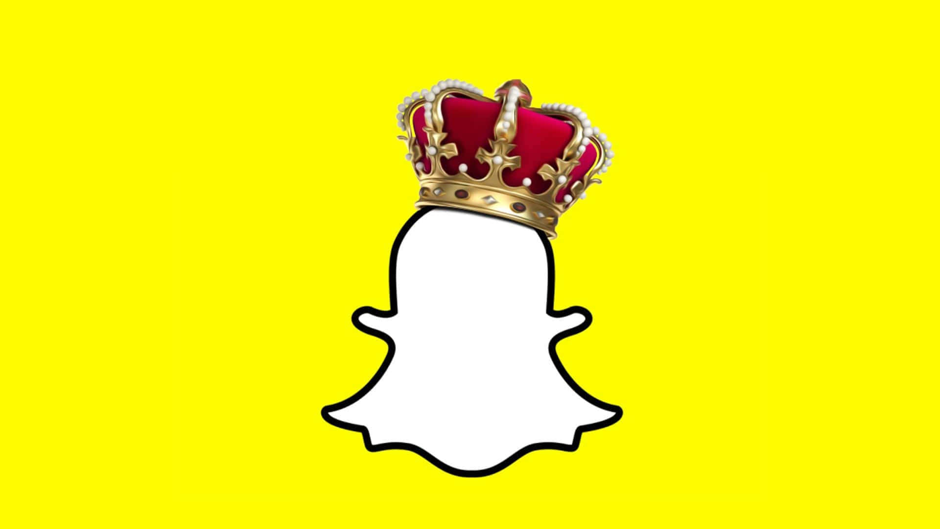 Snapchat_ Logo_with_ Crown Wallpaper