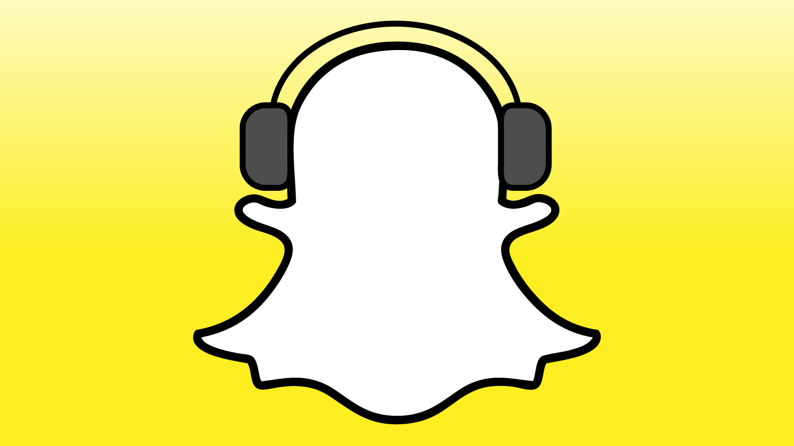 Snapchat Logo With Headphones