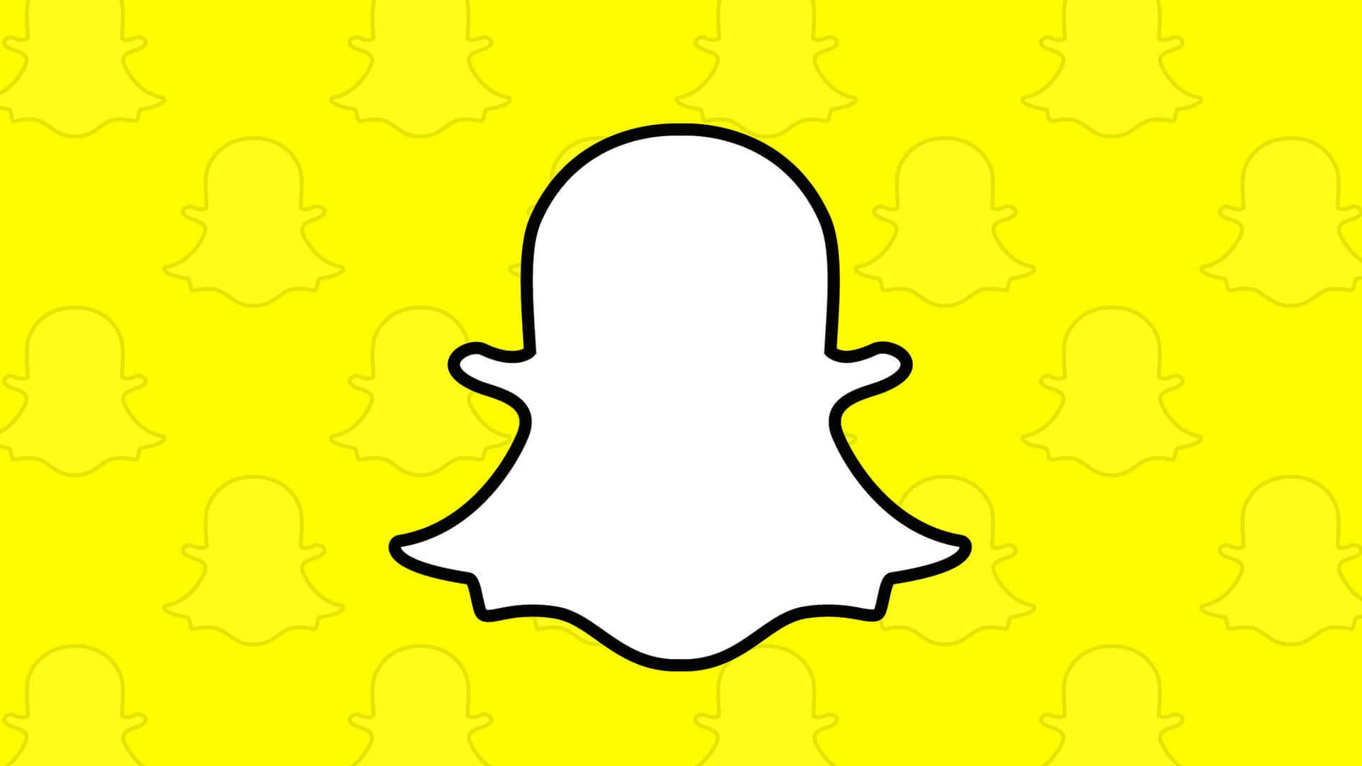 Snapchat Logo Yellow Background Wallpaper