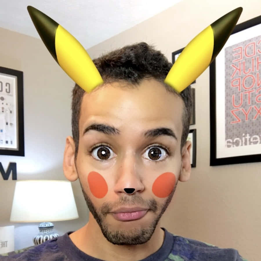 Immaginedel Filtro Pikachu Di Snapchat