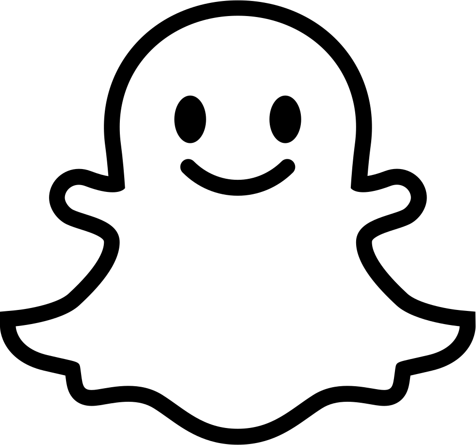 Snapchat_ Ghost_ Logo_ Outline PNG