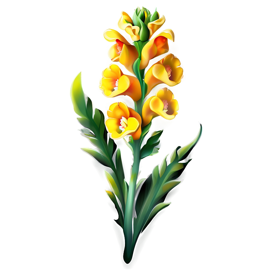 Snapdragon Flower Drawing Png 05252024 PNG