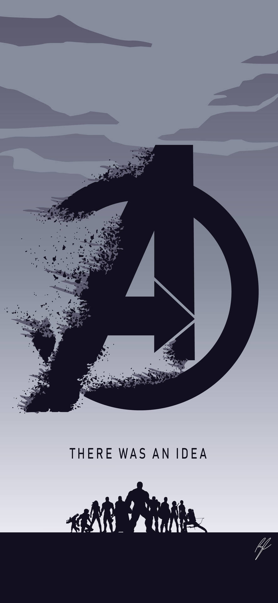 Snapped Avengers Logo 4k Marvel Iphone