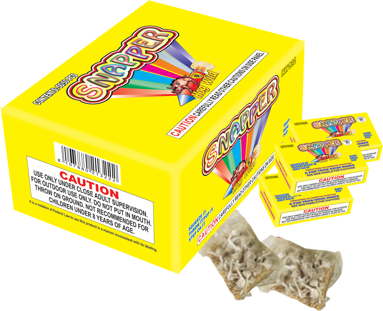 Snappers Firework Poppers Packaging PNG