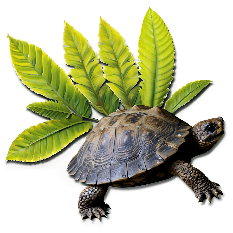 Snapping Turtle Camouflaged In Leaves Png Vmw PNG