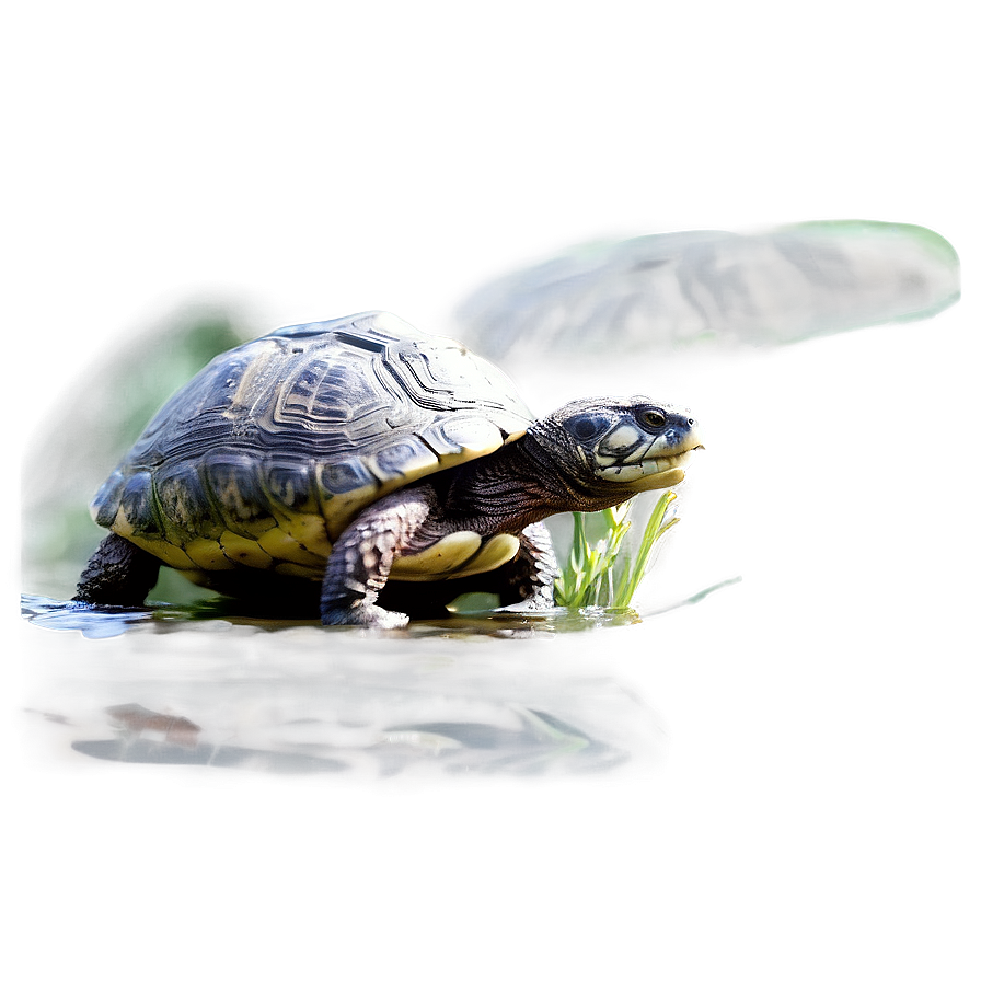 Snapping Turtle Feeding Scene Png Evn81 PNG