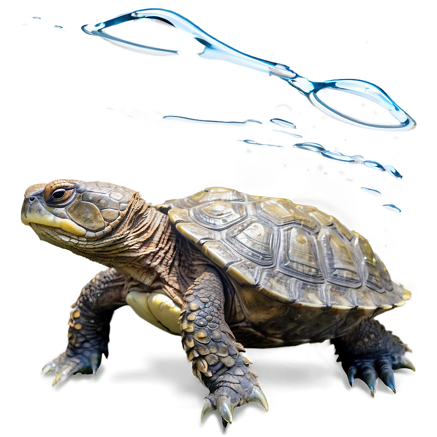 Snapping Turtle In Aquatic Scene Png Kvq PNG