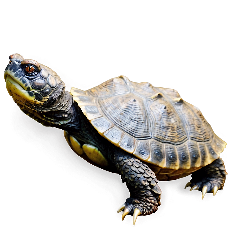 Snapping Turtle In Forest Setting Png Bwc77 PNG