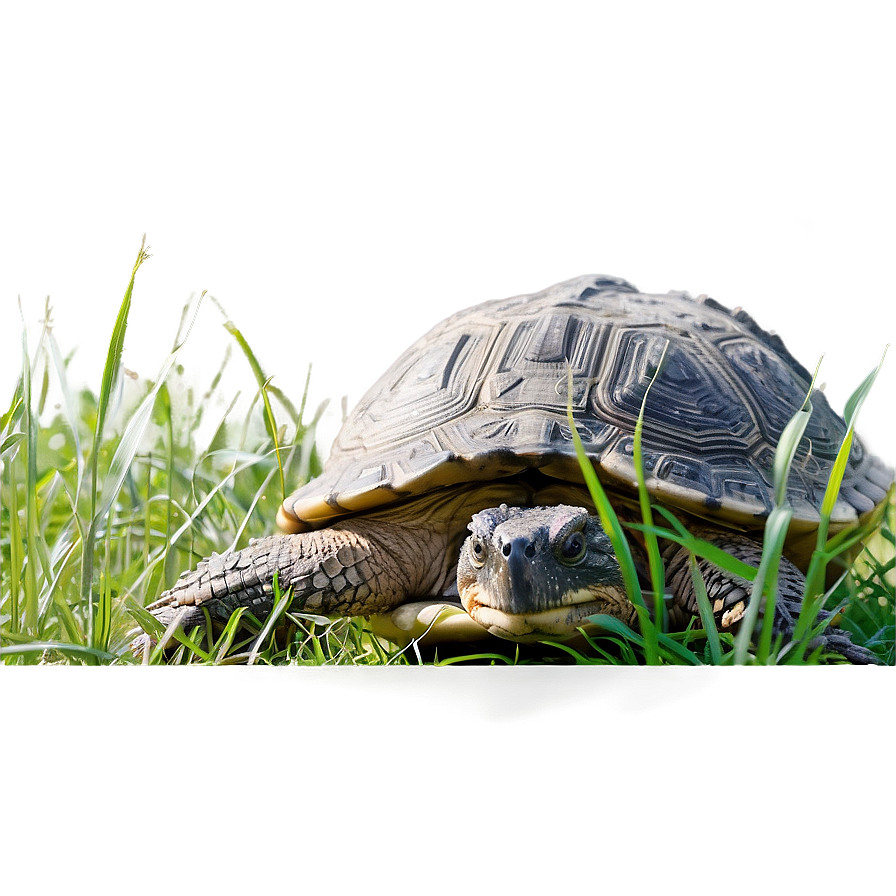 Snapping Turtle In Wild Grass Png 06252024 PNG