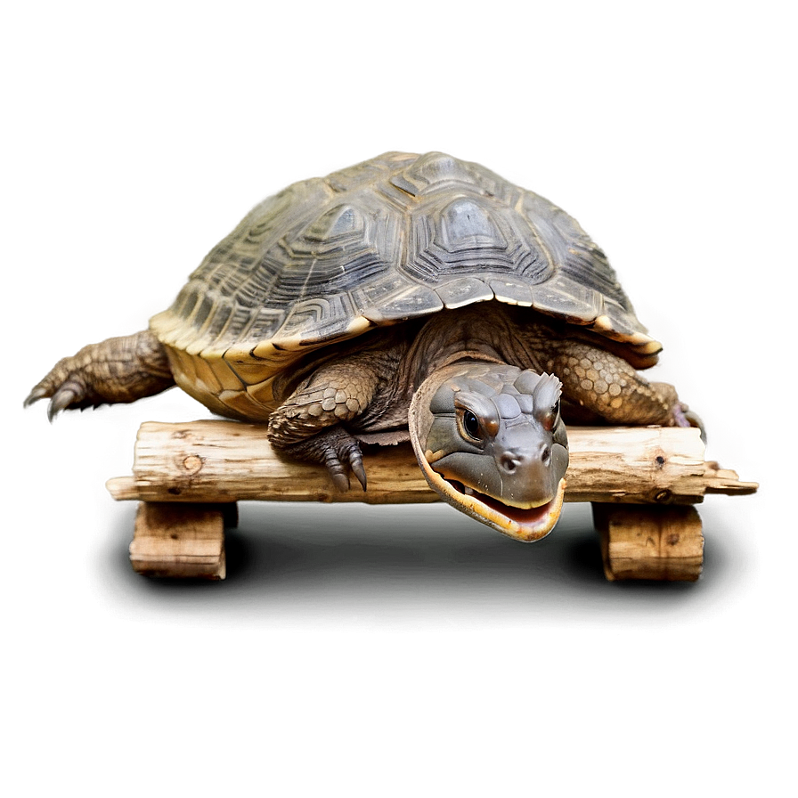 Snapping Turtle On Log Png Nok PNG